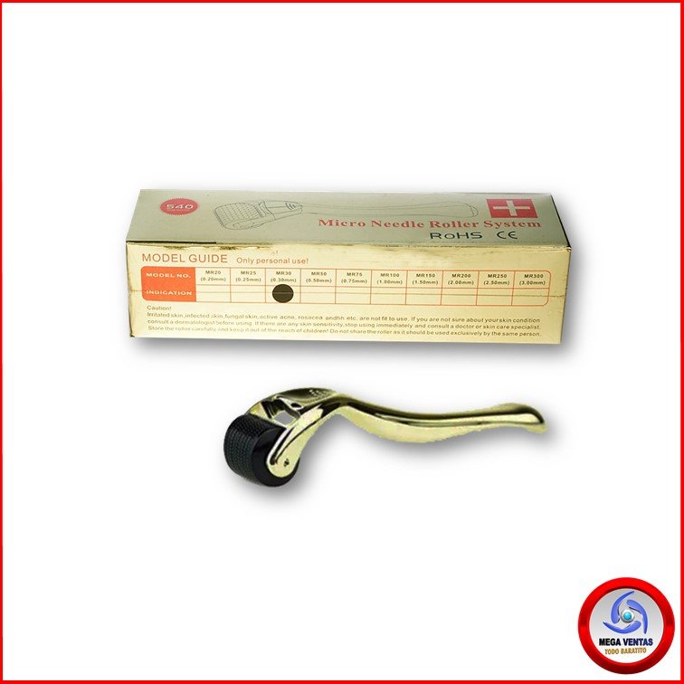 DERMAROLLER ROSTRO 540 (1,5 MM) DORADO