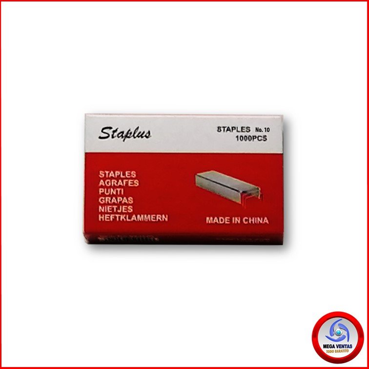 GRAPAS STAPLUS NO. 10 1000 U. (10 HOJAS)