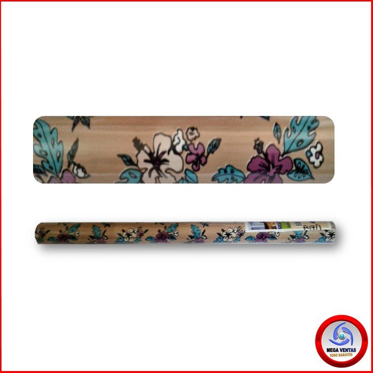 PAPEL CONTAC AIHUA P1711 CON DISEÑO 3M.X.0.45 FLORES BEIGE