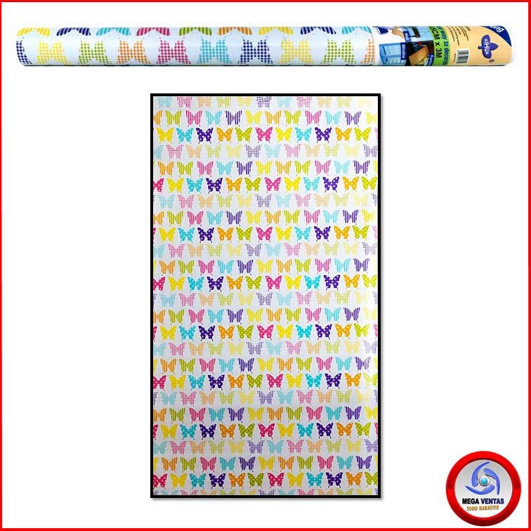 PAPEL CONTAC AIHUA P1501 CON DISENO 3M.X.0.45 MARIPOSAS (1)