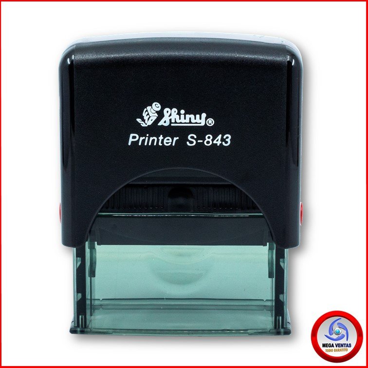 SELLO SHINY S-843 18X47mm. NEGRO ALMOHADILLA AZUL- T1