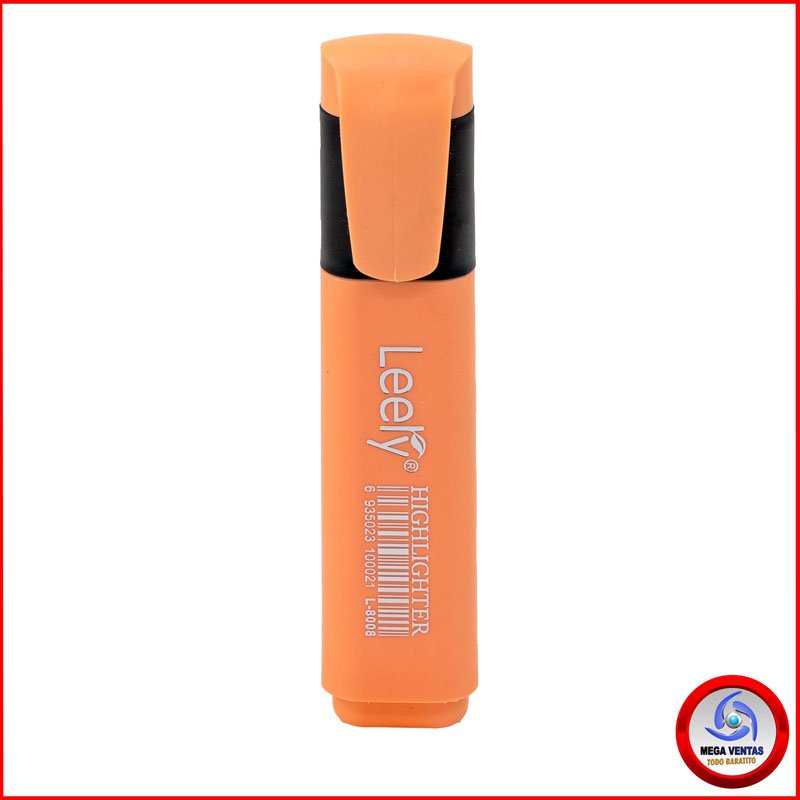 MARCADOR LEERY L-8008S FLUORESCENTE NARANJA PASTEL A (6)