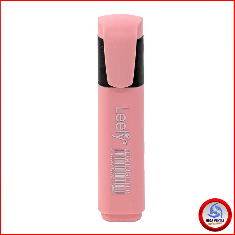 MARCADOR LEERY L-8008S FLUORESCENTE ROSADO PASTEL A (6)