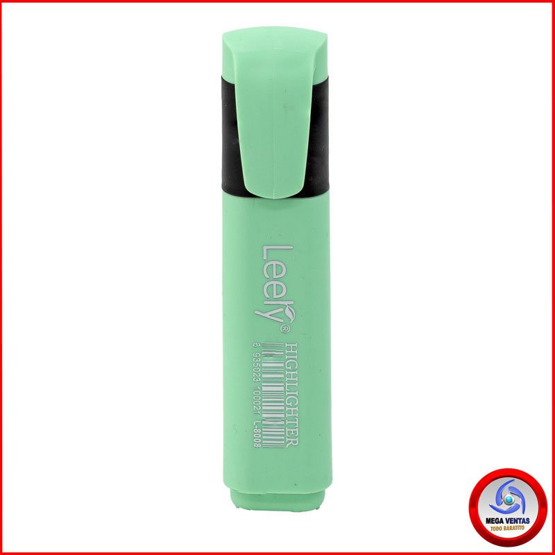 MARCADOR LEERY L-8008S FLUORESCENTE VERDE PASTEL A (4)