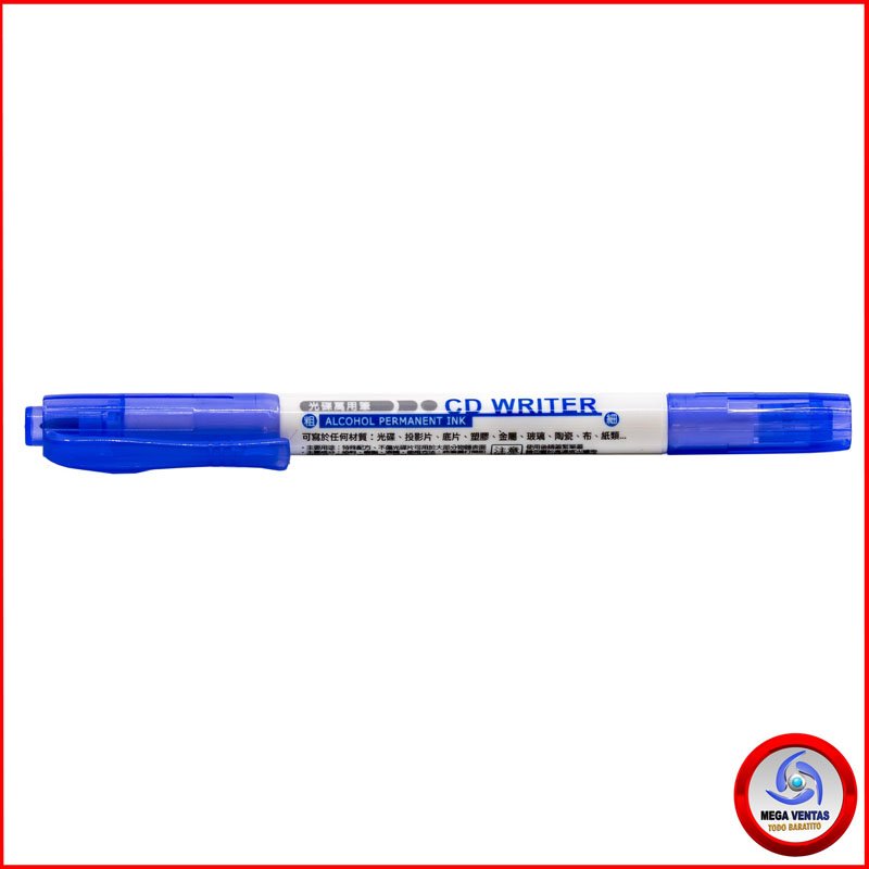 MARCADOR LION 30 PARA CD 2 PUNTAS P. FINA- P. MEDIA AZUL B (4)