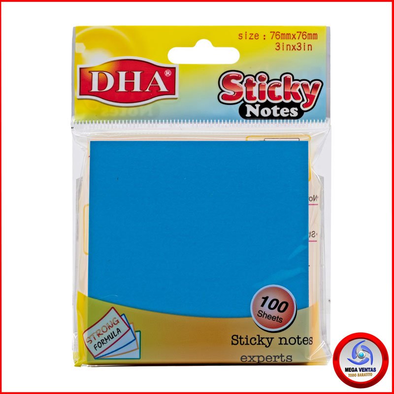 NOTITAS ADHESIVAS DHA DH-9803 3X3 5 COLORES (100U.) B (3)