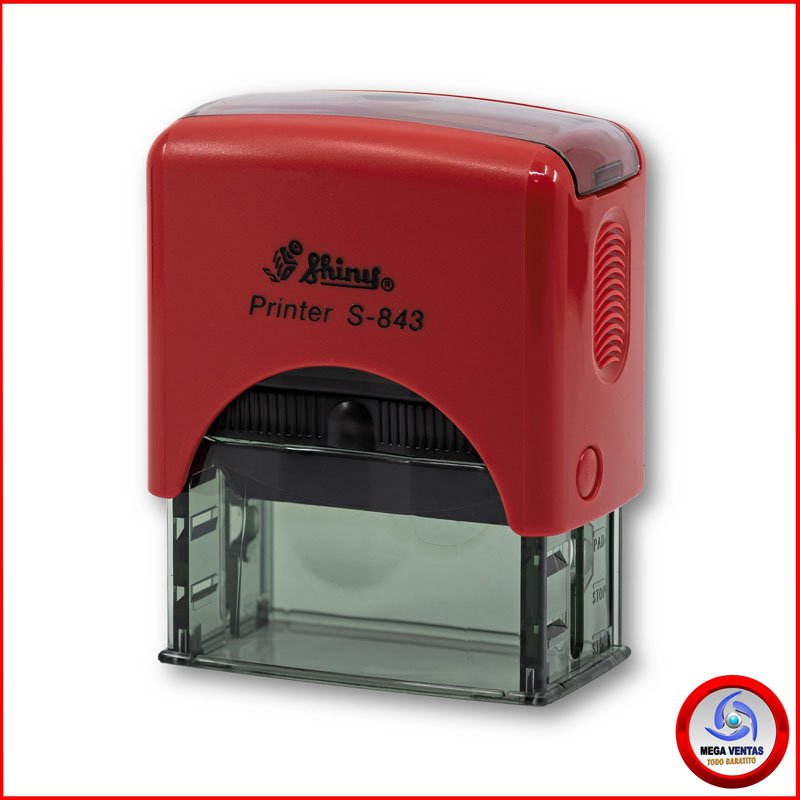 SELLO SHINY S-843 (18X47mm.) ROJO - ALMOHADILLA NEGRA B (4)