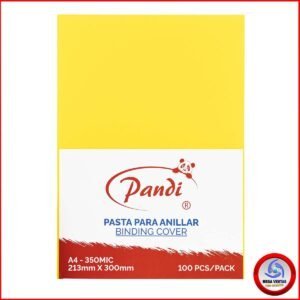 PASTA PLASTICA PARA ANILLADOS PANDI A4 0.35mm SOLIDO AMARILLO (6)