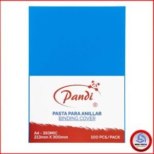 PASTA PLASTICA PARA ANILLADOS PANDI A4 0.35mm SOLIDO AZUL CLARO (5)