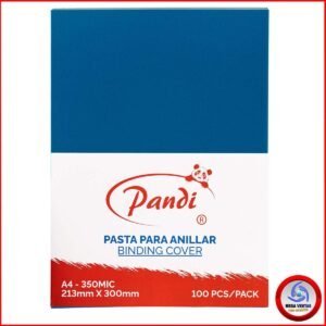 PASTA PLASTICA PARA ANILLADOS PANDI A4 0.35mm SOLIDO AZUL MARINO (5)