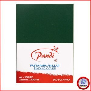 PASTA PLASTICA PARA ANILLADOS PANDI A4 0.35mm SOLIDO VERDE OBSCURO (4)