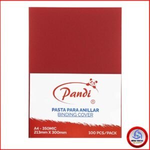 PASTA PLASTICA PARA ANILLADOS PANDI A4 0.35mm SOLIDO VINO (5)